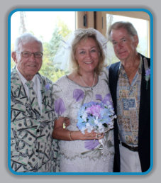 Jon and Leslie Burke-Hall Wedding August 26, 2019, Mt. Denali Lodge Treehouse, Alaska.  Mark Dennis, Country Oak Ranch of Louisiana, officiated. 